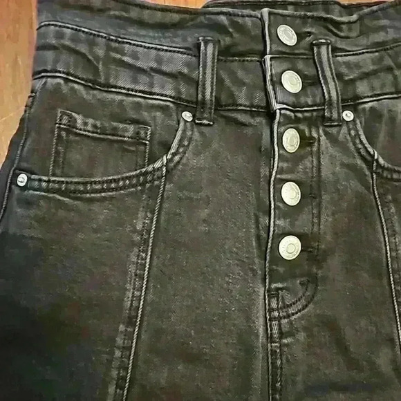 Wild Fable | Highest Rise Shorts | Black Wash Cotton | Size 0 - Picture 3 of 8